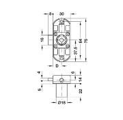 Obrazek Zamek baskwilowy Piccolo-Nova prawy 15mm czarny