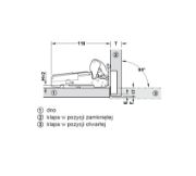 Obrazek Zawias do barków PACTA model A push bez samodomyk.