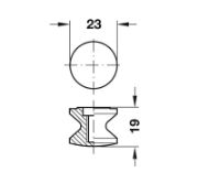 Obrazek Przycisk guzik nikiel mat