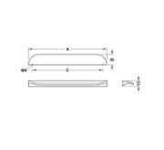 Obrazek Uchwyt TREND L-160mm mosiądź szczotkowany