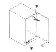 Obrazek Pedał nożny do otwierania drzwiczek meblowych