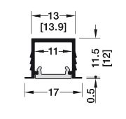 Obrazek Profil wpuszczany Loox5 1103 srebrny L-3m