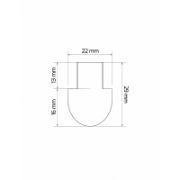 Obrazek Zaślepka profilu INLINE MINI XL czarna