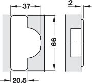 Obrazek Zawias nakładany Duomatic 110`