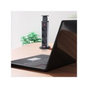 Obrazek LIFT BOX czarny fi60mm 3x gniazdo schuko