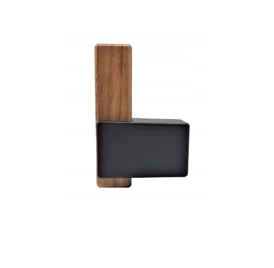 Obrazek Wieszak 2434 drewno + czarny metal
