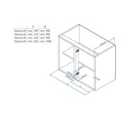 Obrazek Półka narożna Nuvola+ 400 biała prawa 2 półki