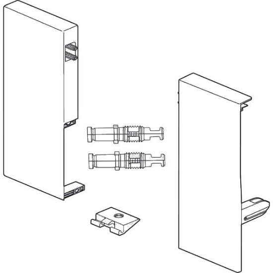 Obrazek ZIF.74D0 mocowanie frontu D szuflady wew. białe