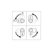 Obrazek Zamek zaczepowy Symo nikl. A 180° 22mm