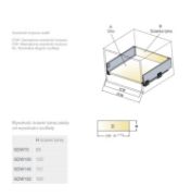 Obrazek Szuflada Tekform Slimline 500mm H-182 biała