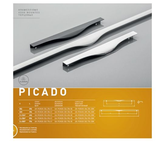 Obrazek Uchwyt PICADO L-496 chrom