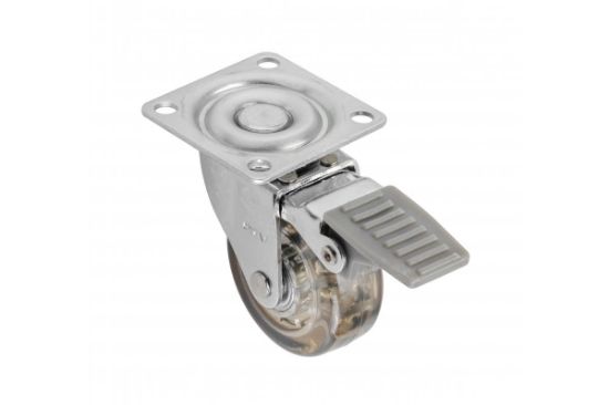 Obrazek Kółko meblowe A brązowe 50mm z hamulcem