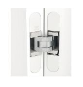 Obrazek Zawias Kubikina chrom mat/biały 3D