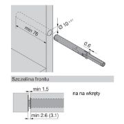 Obrazek 956A1004 tip-on do drzwi długi biały