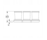 Obrazek Pojemnik na odpady PRAKTIKO 90 3x15