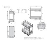 Obrazek Kosz MovixPro 300mm 2poz chrom biała mata