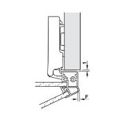 Obrazek Zawias Metalla 315CP nakładany z/h do ramek