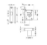 Obrazek Zamek hakowo-ryglowy wpuszczany Symo dormas 22mm