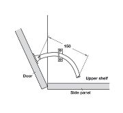 Obrazek Ogranicznik otwarcia ze stali długość 150mm lewy