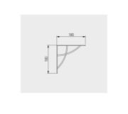 Obrazek Podpórka do półki  NEO 18x18cm czarny mat