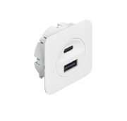 Obrazek Ładowarka USB Loox5  USB-A / USB-C 12V biała