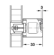 Obrazek Gałka stała Symo długość 33 mm