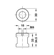 Obrazek Gałka stała Symo długość 33 mm