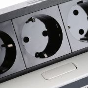 Obrazek Przedłużacz biurkowy SOFT 3x gniazdo schuko Alumi.