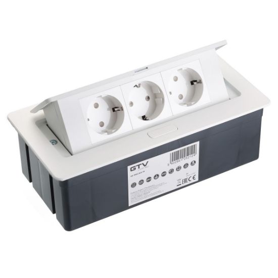 Obrazek Przedłużacz biurkowy SOFT 3x gniazdo schuko Biały