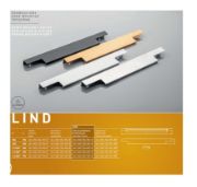 Obrazek Uchwyt LIND L-224/496mm złoty szczotkowany