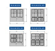 Obrazek Pojemniki do segregacji AxiSpace 900 4x15L
