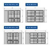Obrazek Pojemniki do segregacji AxiSpace 900 4x15L