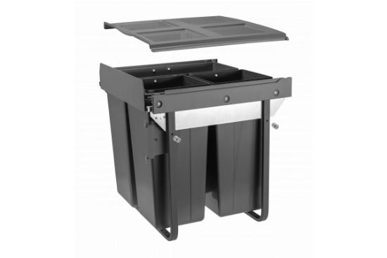 Obrazek Segregator PRACTI ECO 600 1x34L 2x17L antracyt