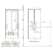 Obrazek Pantograf 645-910mm biały