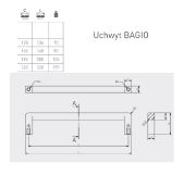 Obrazek Uchwyt BAGIO L-128mm czarny mat