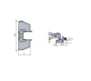 Obrazek Glissando TL do zawiasów T-Type S-type B-type 170°