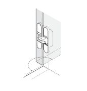Obrazek Zawias Kubikina czarny/czarny 3D
