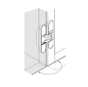 Obrazek Zawias Kubikina czarny/czarny 3D