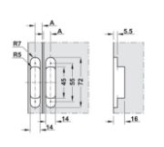 Obrazek Zawias Kubikina czarny/czarny 3D