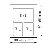 Obrazek Sortownik Unico 500 1x15L 2x7L