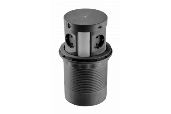 Obrazek COMFORT PLUS 4x gn schuko,2xUSB.2xRJ45,lad indu 5W