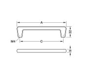 Obrazek Uchwyt H2330 L-160mm złoty szczotkowany