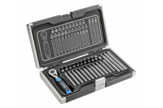 Obrazek Zestaw końcówek wkrętakowych z grzechotka 37 szt