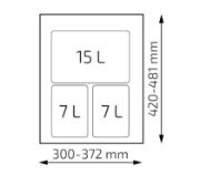 Obrazek Sortownik Unico 450 2x7L 1x15L