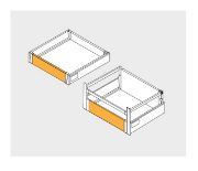 Obrazek ModernBox Square zestaw do szuflady wew. szary