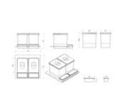 Obrazek Pojemnik na odpady PRAKTICO 600 2x15L