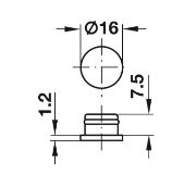 Obrazek Zaślepka do gałki obrotowej Symo 1,2mm czarna
