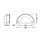 Obrazek Uchwyt meblowy H2315 L-64mm złoty szczotkowany