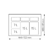 Obrazek Sortownik Unico 800 2x7L 2x15L