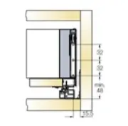 Obrazek Szuflada Tekform Slimline 550mm H-100 biała